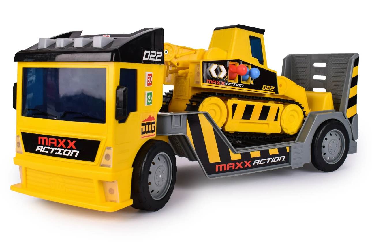 Maxx Action 2-N-1 Mega Mover - Construction Truck & Trailer