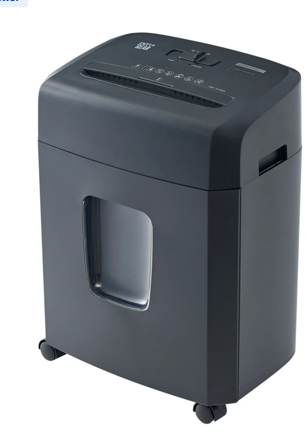 Pen+Gear 10-Sheet Cross-cut Paper/Credit Card Shredder with 4 Gallon Bin, Black,Home and Office Use
