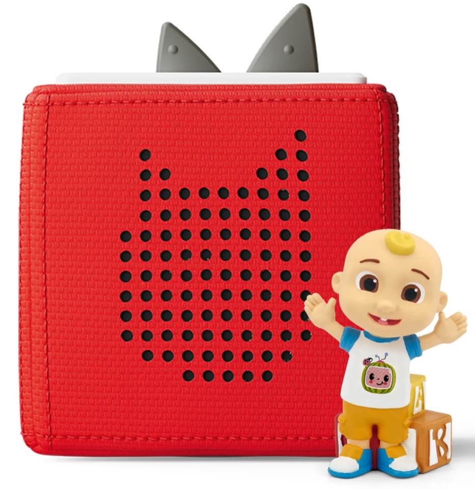 Tonies Cocomelon Toniebox Audio Player Starter Set with JJ, Red, Weight: 3 lbs