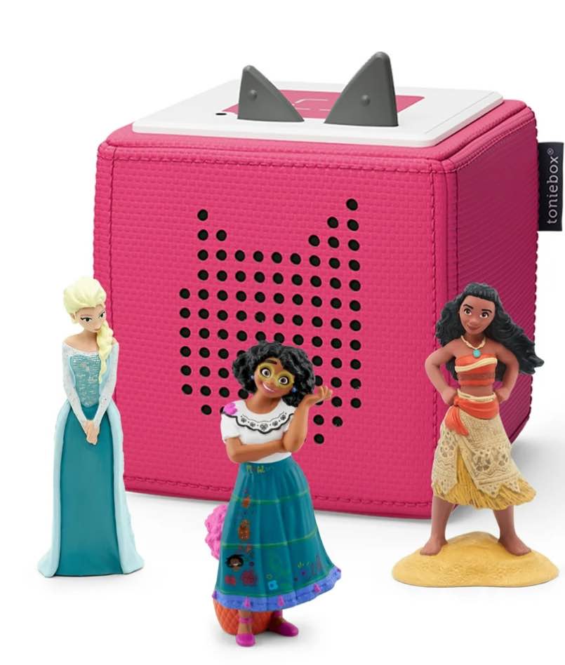 Tonies Disney Toniebox Audio Player Bundle with Elsa, Moana, and Mirabel, Multicolor, Weight: 3 lbs
