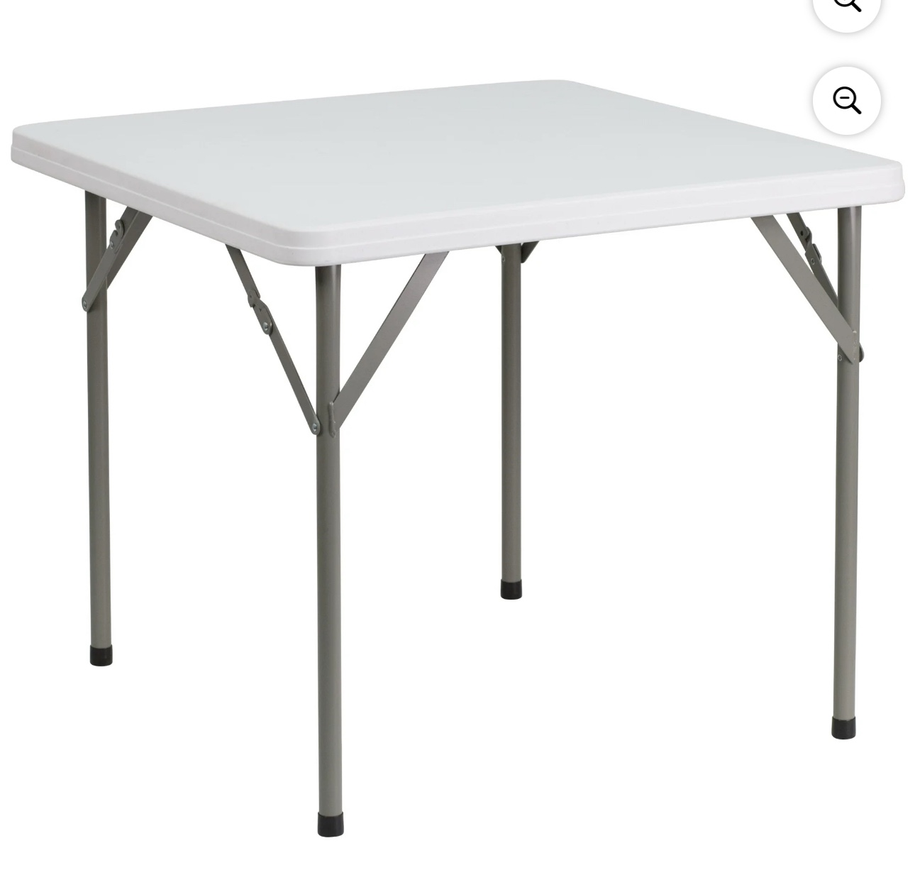 Flash Furniture Elon 2.85' Square Indoor/Outdoor Plastic Folding Event Table, White