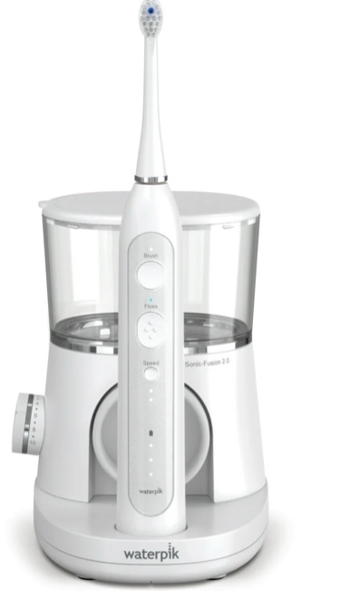 Waterpik Sonic-Fusion 2.0 Flossing Toothbrush, Electric Toothbrush & Water Flosser Combo, White