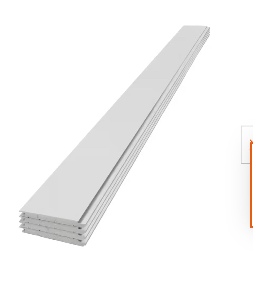 1 in. x 8 in. x 8 ft. Timeless Primed White Smooth Pine Nickel Gap Shiplap Board (8pack) 