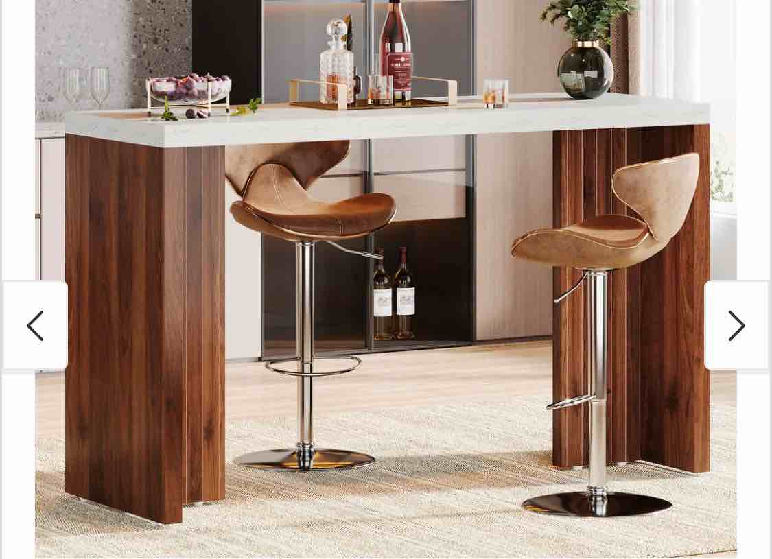 Home Bar Unit, 55.12-Inch Bar Table