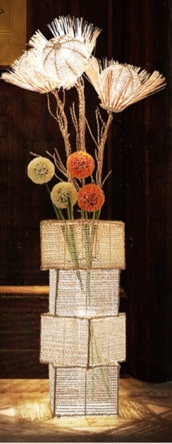 LED Tree Floor Lamp Rattan Flower Art Lamp Decorative Light - 11 in. x11 in.x 52 in.