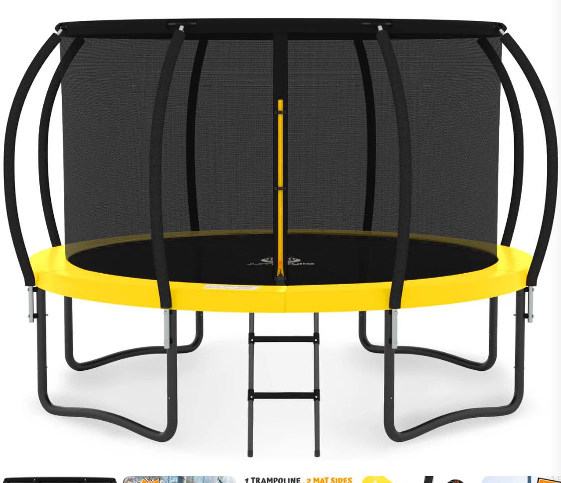 Jumpzylla 10FT Trampoline with Enclosure & Double Color Pad Cover