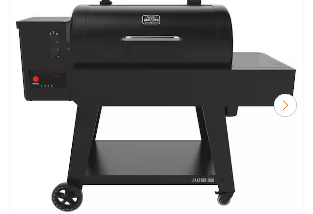 Oakford 1000 Wifi Pellet Grill Smoker in Black
