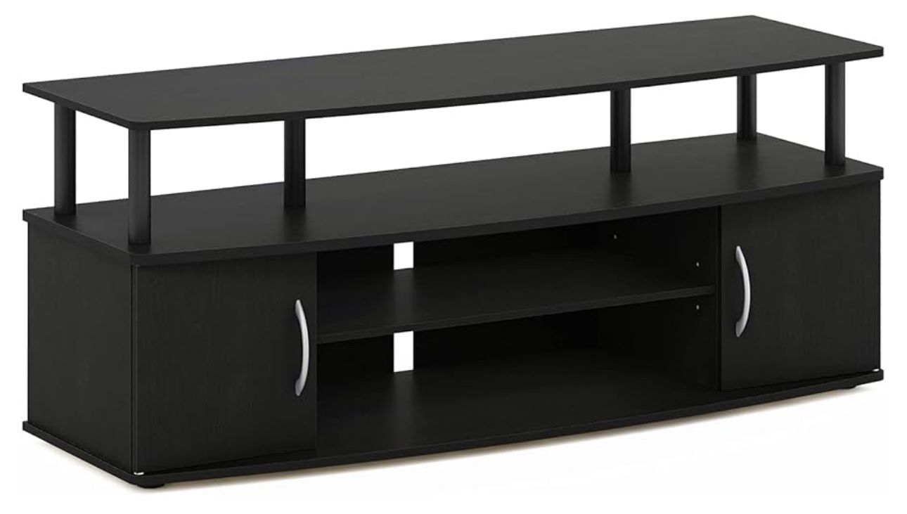 Furinno JAYA Large Entertainment Stand for TV Up to 55 Inch, Blackwood