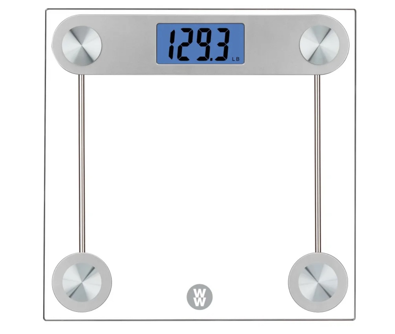 Weight Watchers by Conair Clear Digital Glass Bathroom Scale, 400 Lbs. Capacity WW26