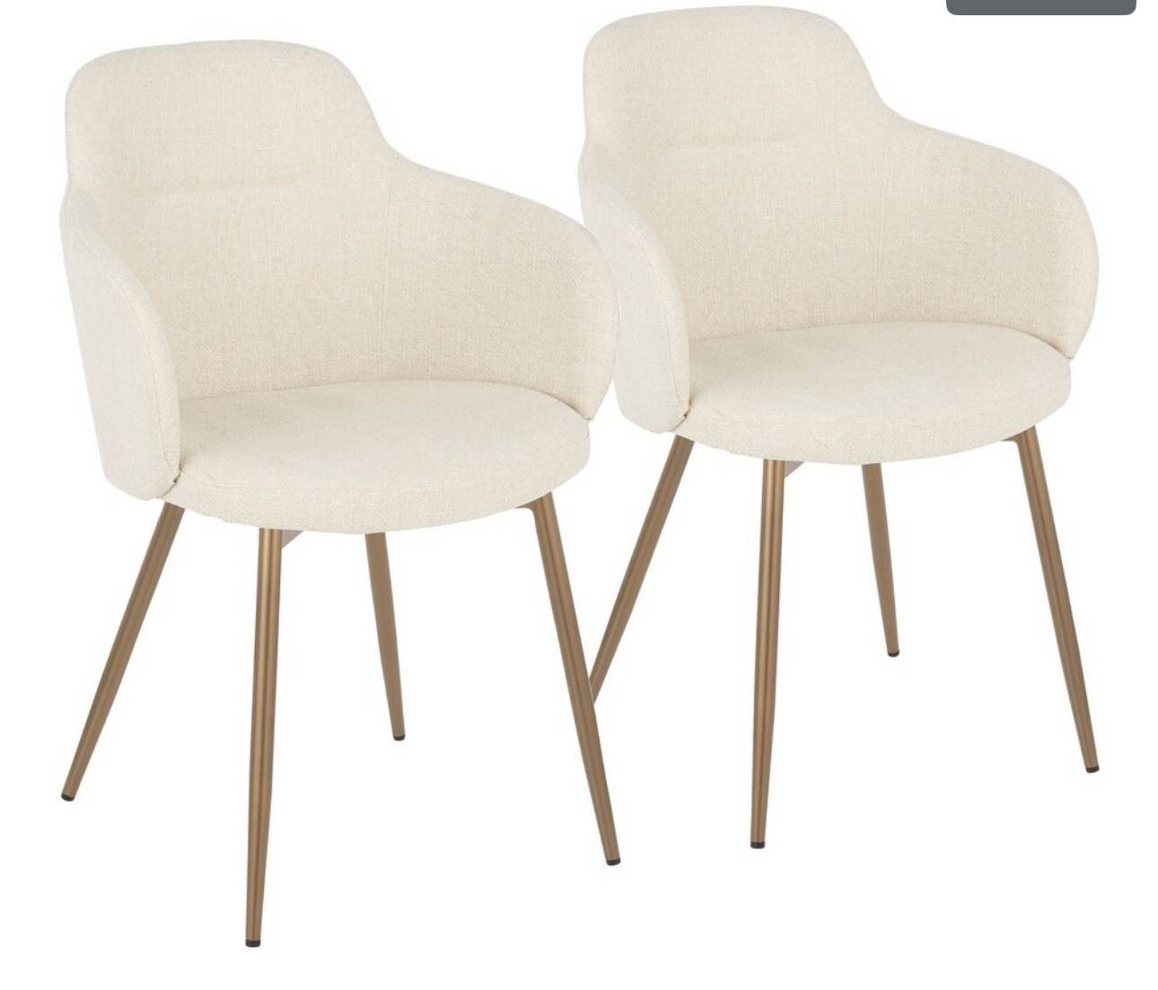 Carson Carrington Iglabo Dining/Accent Chair with Half-Lap Metal Legs (Set of 2)