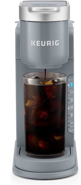 Keurig K-Iced Coffee Maker, Single Serve K-Cup Pod Iced Coffee Maker, With Hot and Cold Coffee Capabilities, Brews Any K-Cup Pod, Gray