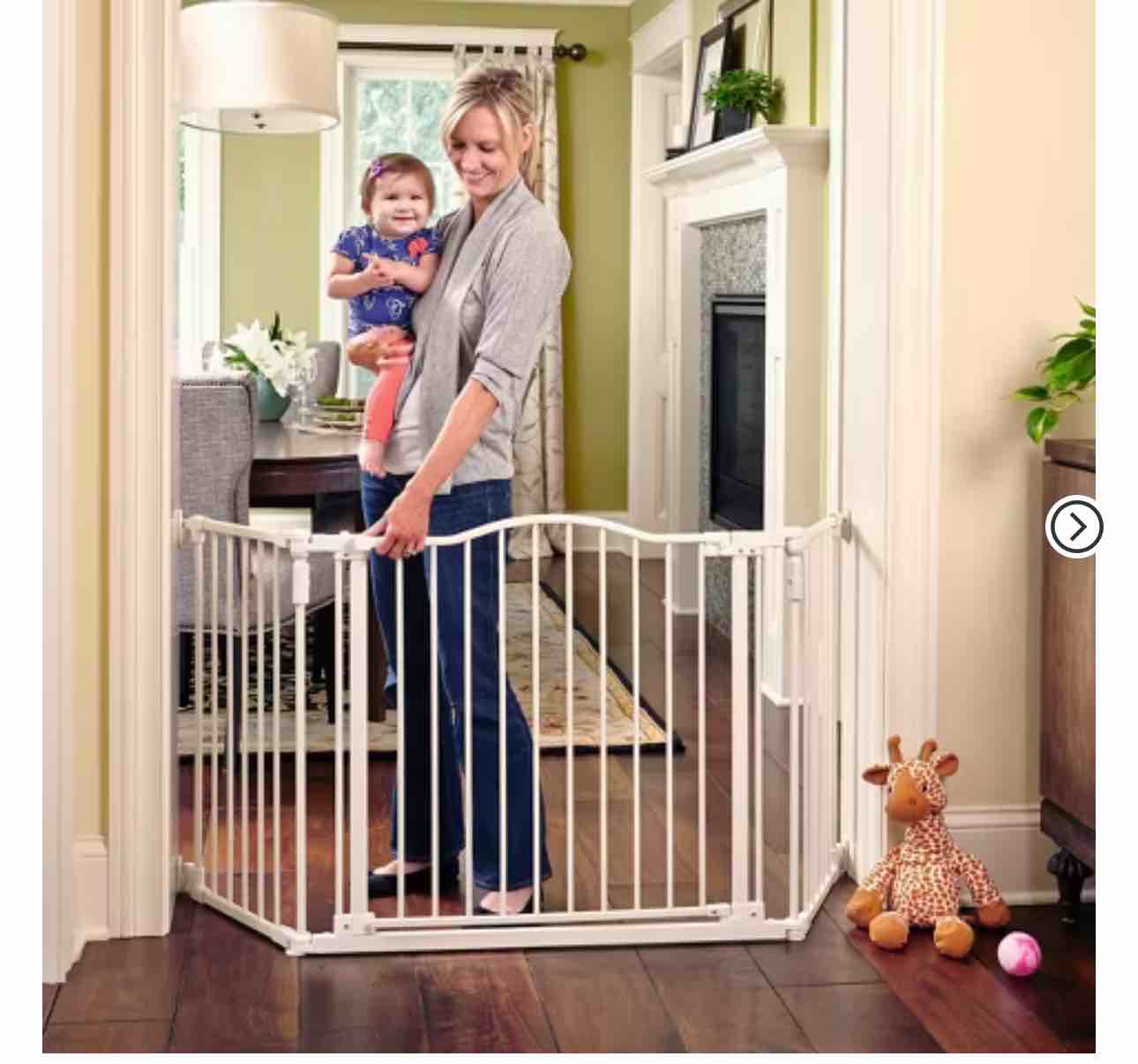 Toddleroo by North States Deluxe Decor Gate - White 1 pack 