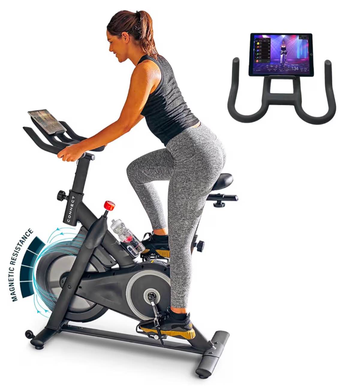 Echelon Smart Connect Fitness Bike + 30-Day Free Membership, Cushioned Seat, Bluetooth, Solid Design, Cycling, Instructors, Classes, 32 Levels