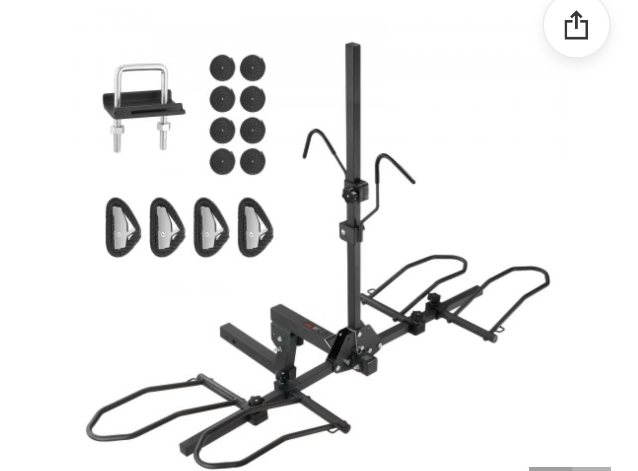 VEVOR Hitch Mount Bike Rack, 2-Bike Platform Style, 160 LBS Max Capacity Bike Rack Hitch for 2-inch Receiver, Titling and Folding Bike Carrier with Tires up to 5" Wide, for Car, SUV, Truck, RV