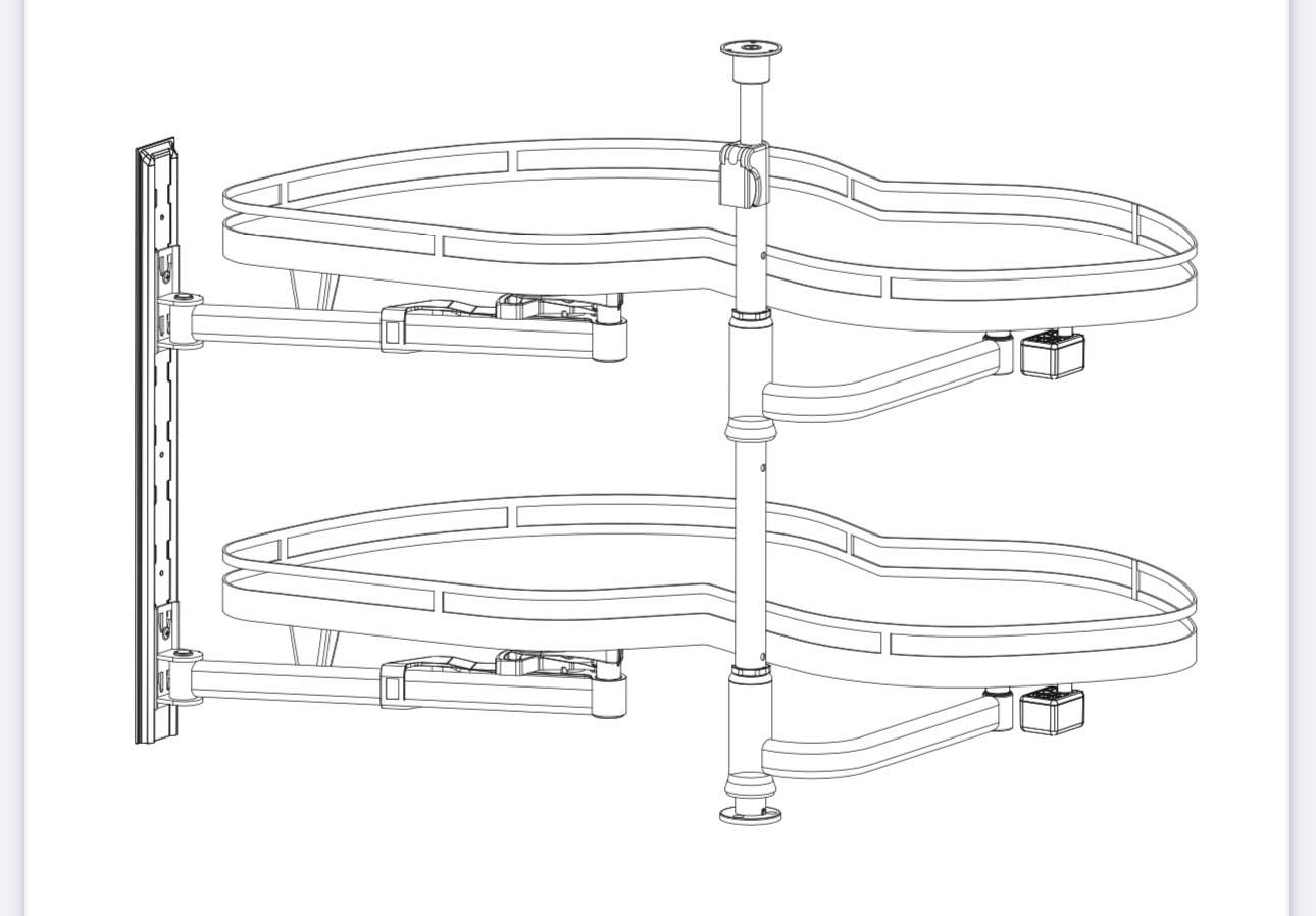 YITAHOME Kitchen Cabinet Blind Corner Pullout Organizer for 32-inch Cabinet, 2 Tiers Swing Tray, Soft Close