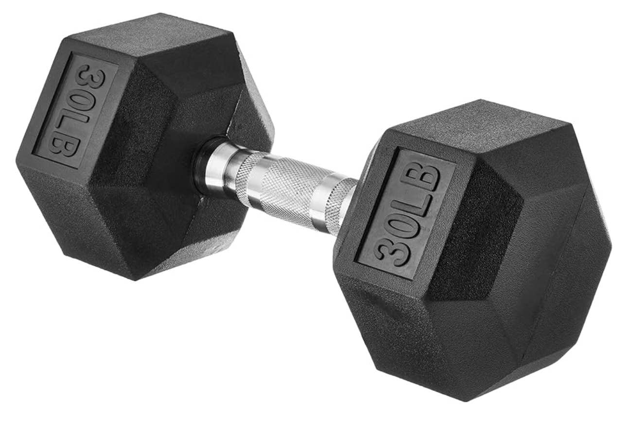 Amazon Basics Rubber Hex Dumbbell Hand Weight