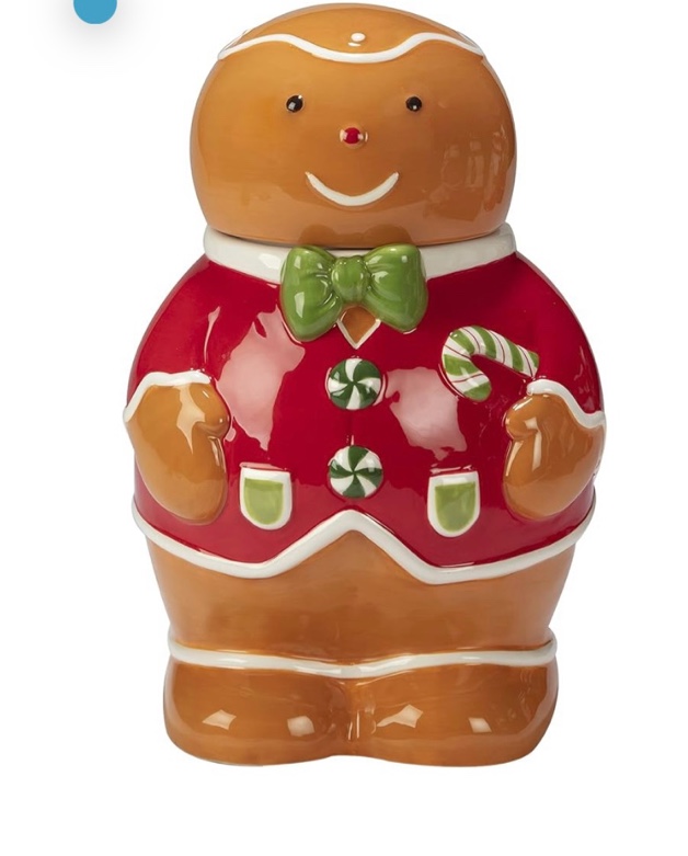 Certified International Holiday Magic Gingerbread 3-D Cookie Jar, 72 oz, Multicolor