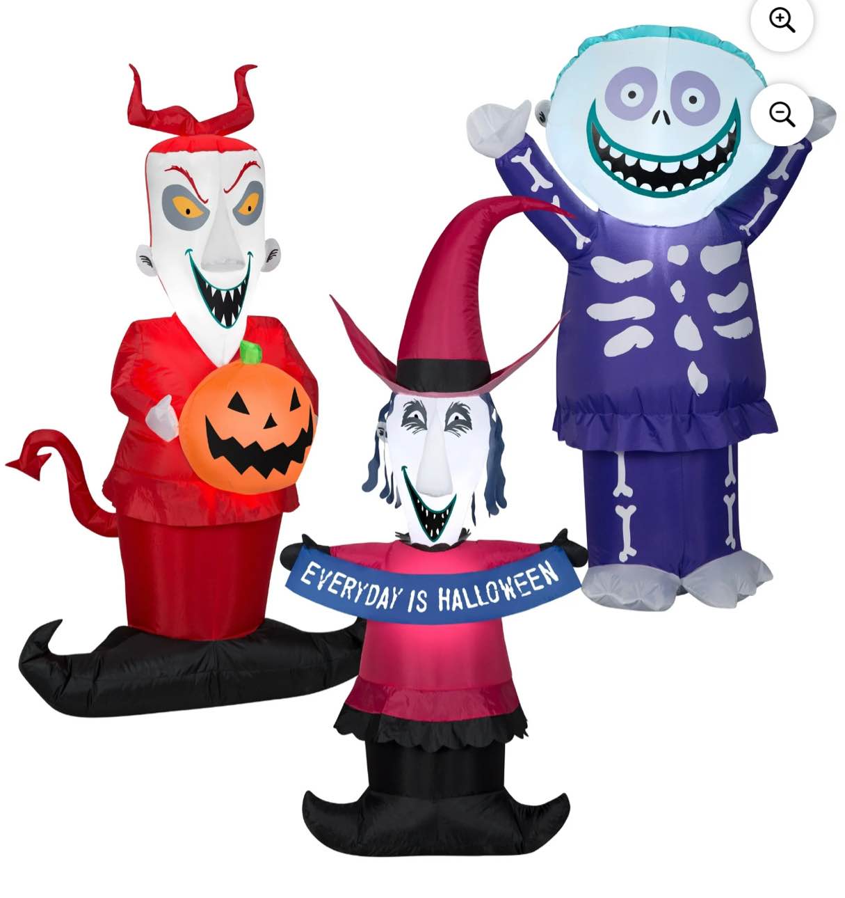 Gemmy Combo Pack Airbown Halloween Lock Shock and Barrel Disney , 4 ft Tall, Multicolored
