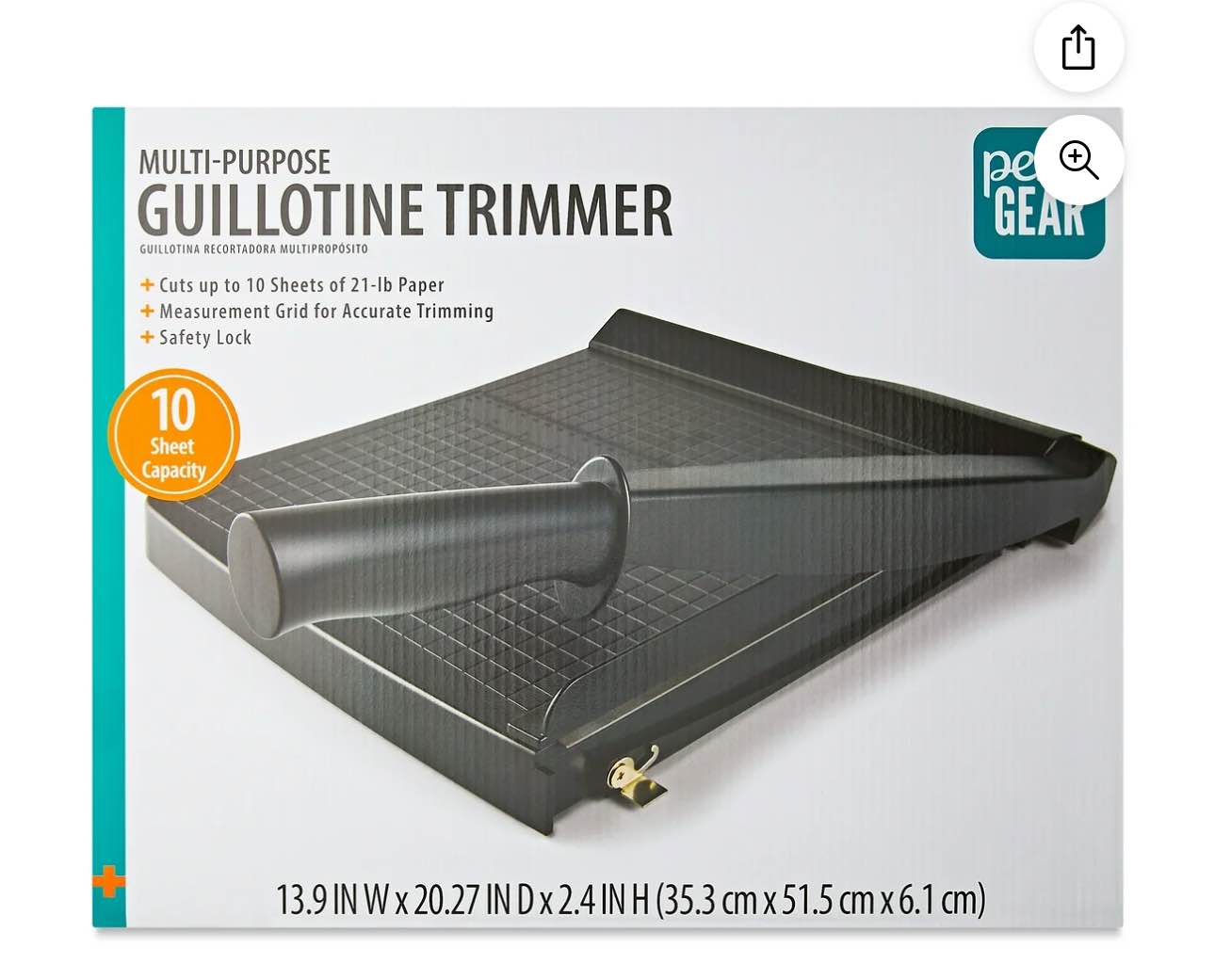 Pen+Gear Multi-Purpose Guillotine Trimmer, 12 in, Black