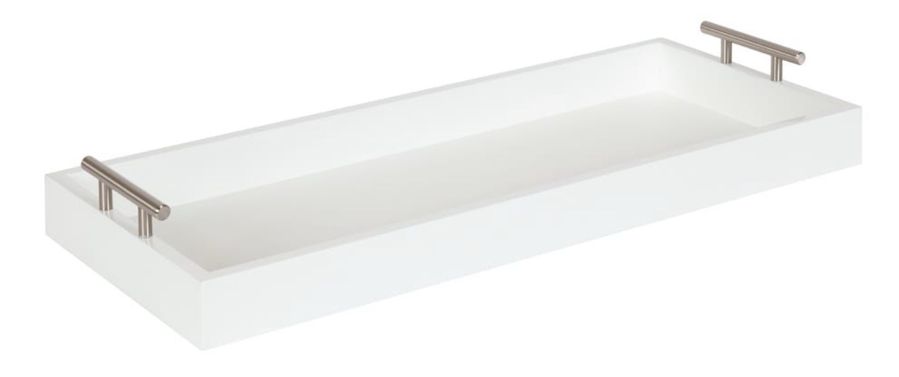 Kate and Laurel Lipton Narrow Rectangle Wood Accent Tray - 10x24