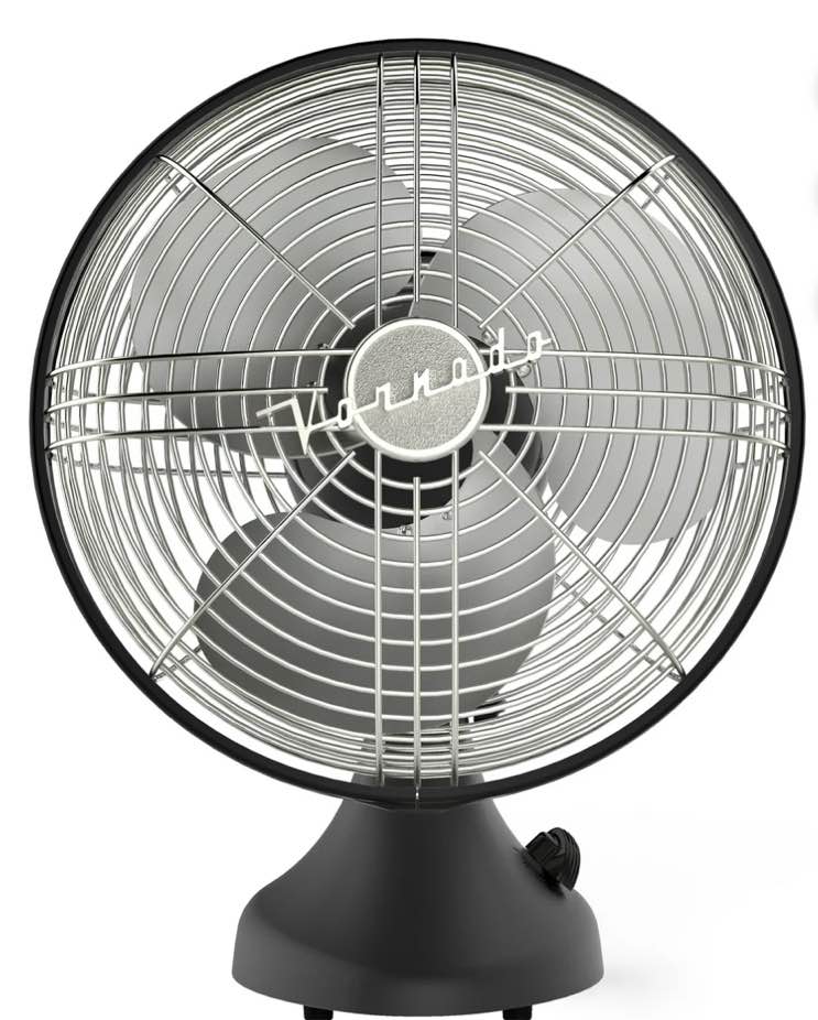 Vornado Silver Swan S Small Oscillating Fan, 14", Matte Black (New)