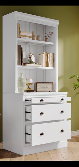 83.4"Tall Bookshelf with LED Lighting, Modern Bookcase with 3 Drawer and Open Shelves,Storage Bookshelf for Living Room,Home Office