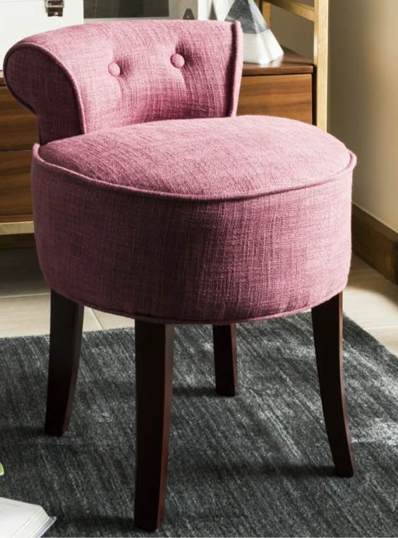 SAFAVIEH Georgia Vanity Stool Rose