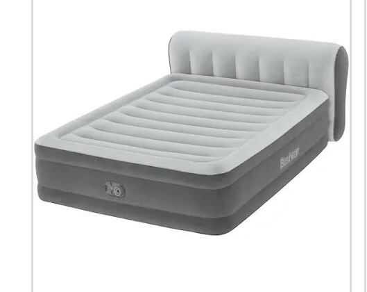 Bestway Headboard 18  Queen Air Mattress with Built-in Pump