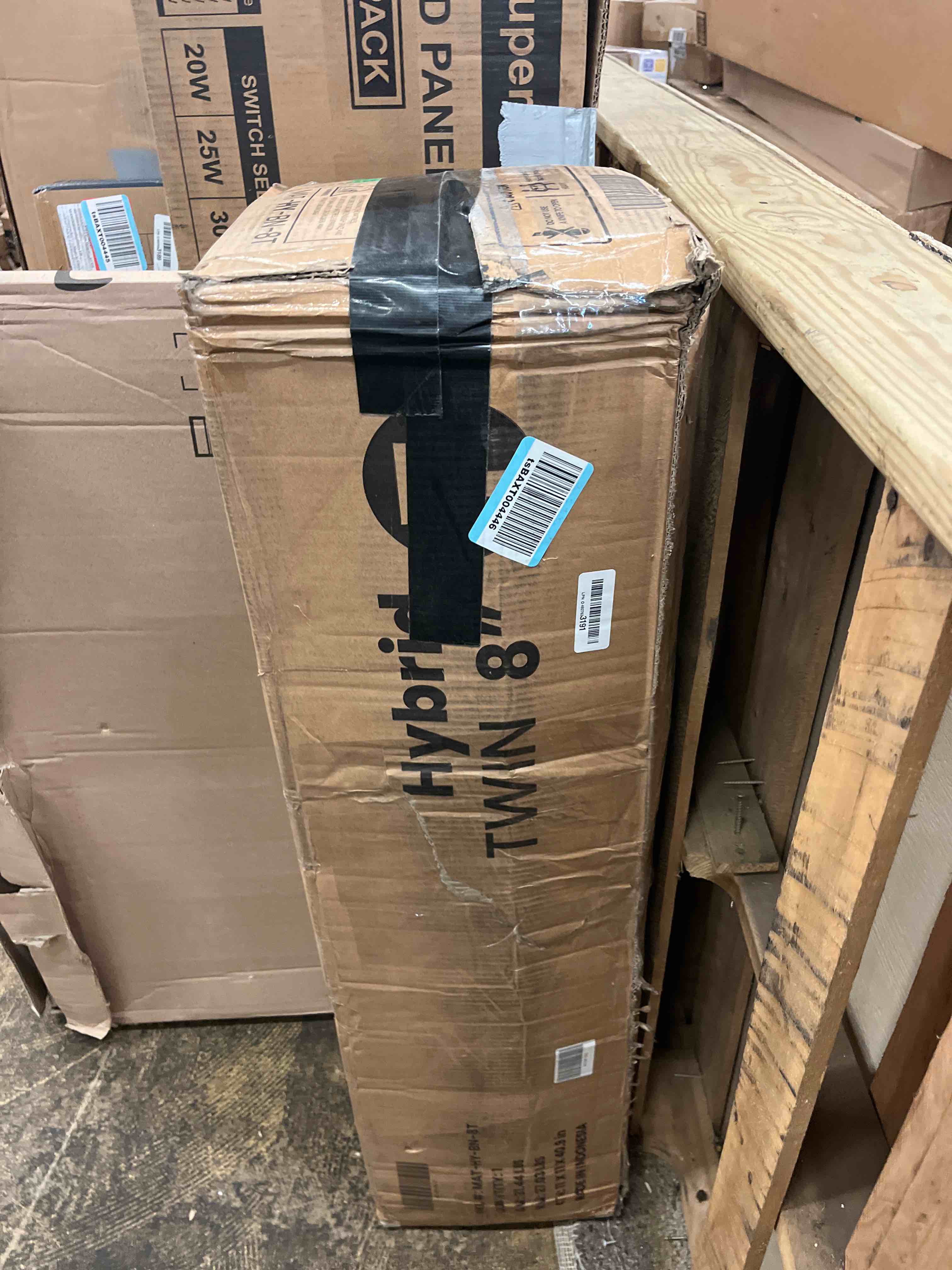 Condition photo showing New/Like New for neo sleep twin size mattress, 8 inch hybrid comfort & supportive mattress in a box, cooling gel memory foam and spring with pressure relief, certipur-us certified