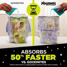 Condition photo showing New/Like New for ninjamas boys bedwetting nighttime underwear, size s/m (38-70 lbs), 44 count, overnight protection, ultra absorbent, hypoallergenic