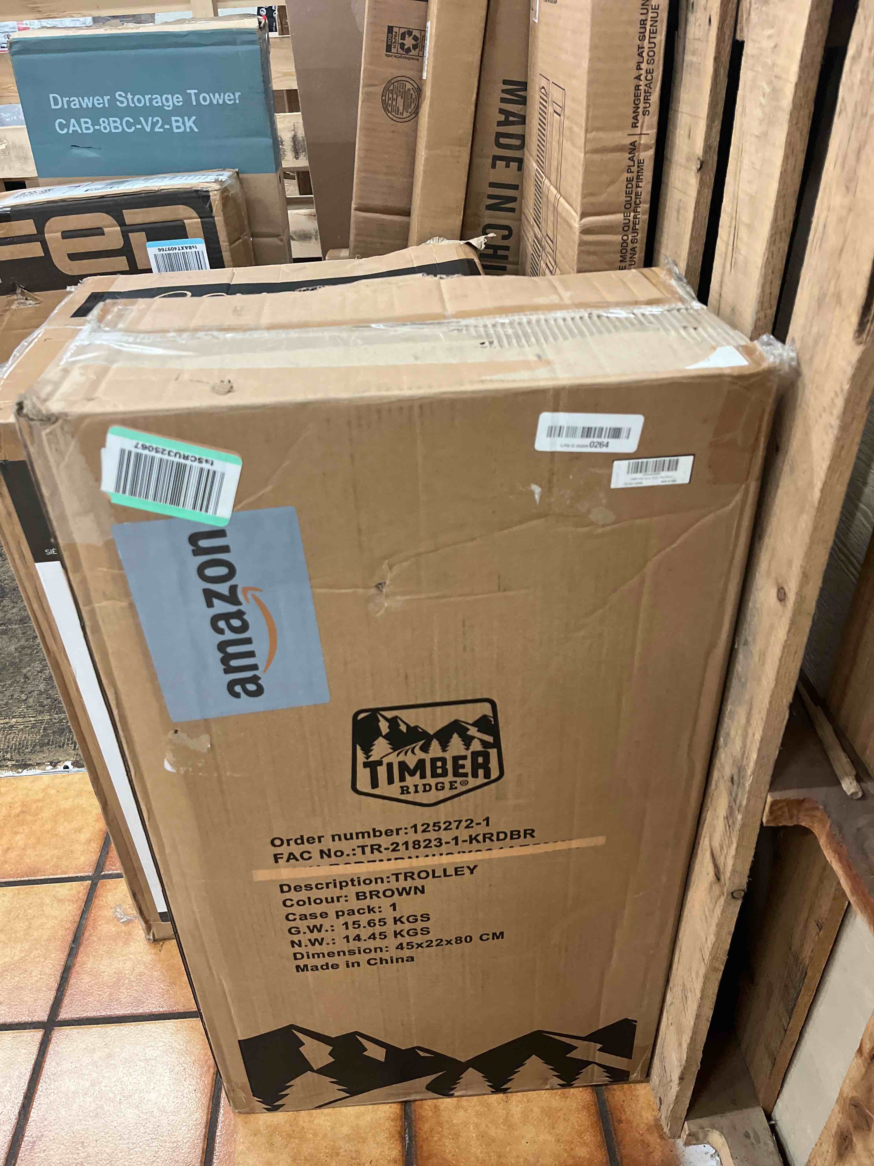 Condition photo showing New/Like New for timber ridge 400l large capacity folding double decker wagon with brakes, 54" extra long extender wagon cart, 450lbs heavy duty collapsible cart, all-terrain big wheels for camping, sports, shopping