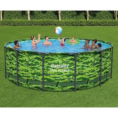 Condition photo showing New/Like New for steel pro max 14 x48 camo above ground pool set