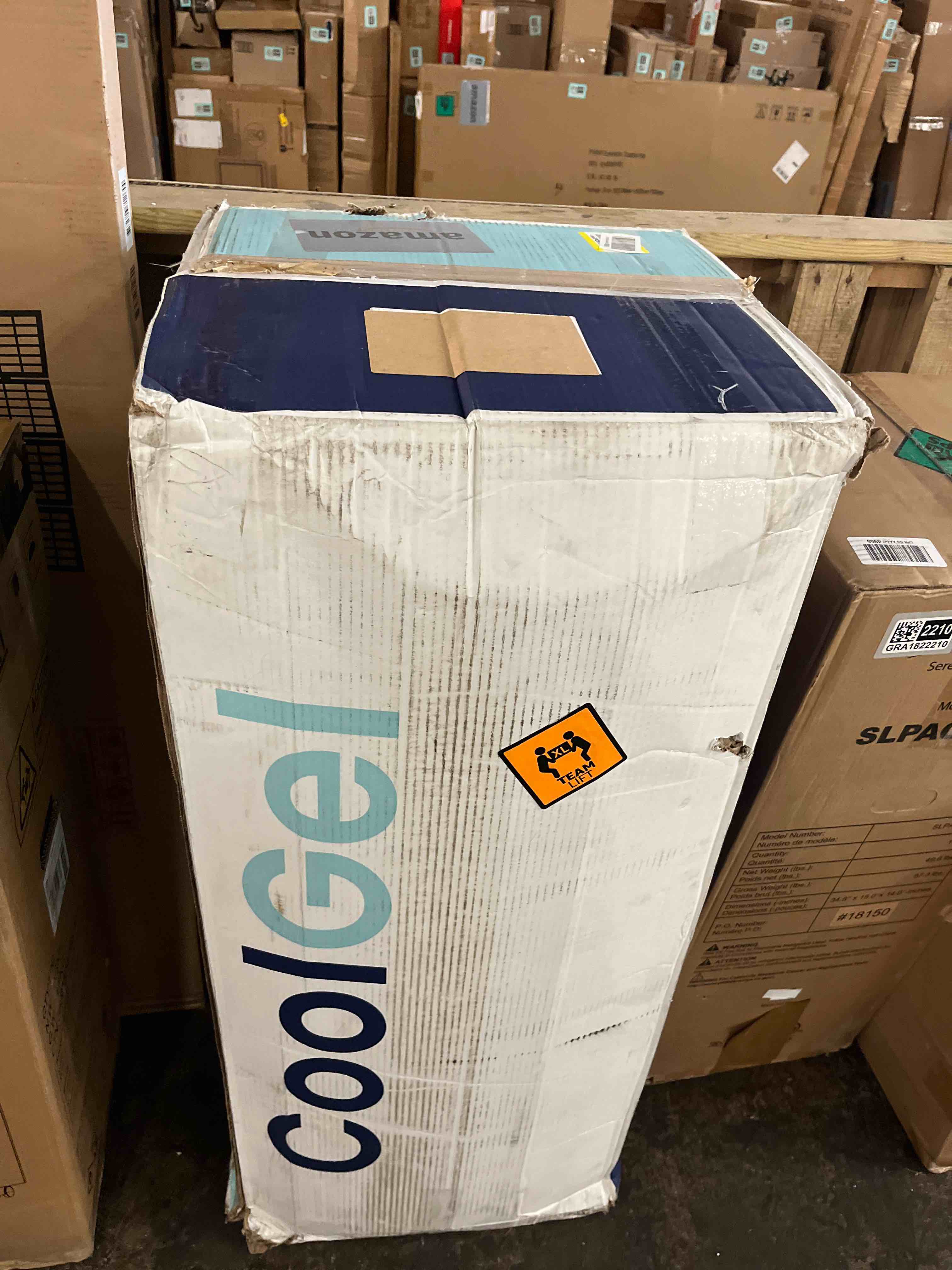Condition photo showing New/Like New for cool gel chill memory foam 14-inch mattress with pillow, certipur-us certified, mattress in a box, full, white