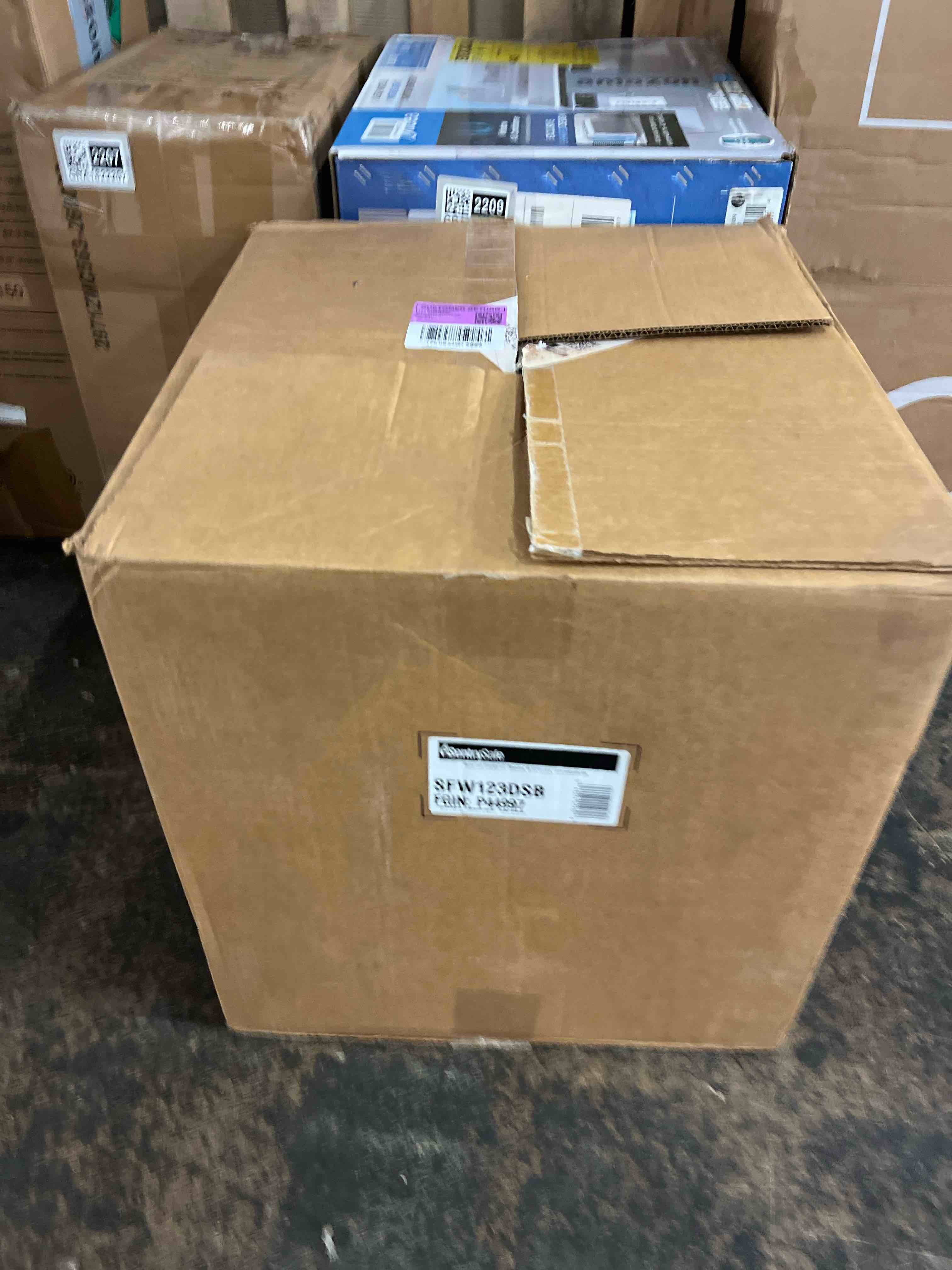 Condition photo showing New/Like New for sentrysafe sfw123dsb fire-resistant safe and water-resistant safe with dial combination  1.23 cu. ft