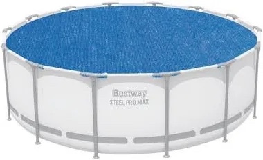 sapphire series round solar pool cover - extra durable 16-mil polymer micro bubble for 18 ft round above ground pool by yankee, keeps water warm, prevents loss, weatherproof solar blanket 18' (round)