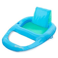 swimways spring float premium xl recliner chair, inflatable pool floats adult with fast inflation, 25% larger than recliner, supports up to 300 lbs xl recliner (new version)
