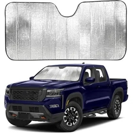 econour accordion car windshield sun shade | car sun visor to protect harmful uv rays | foldable automotive windshield sunshades | window sun blocker to keep your vehicle cool & comfort - 58" x 28" large