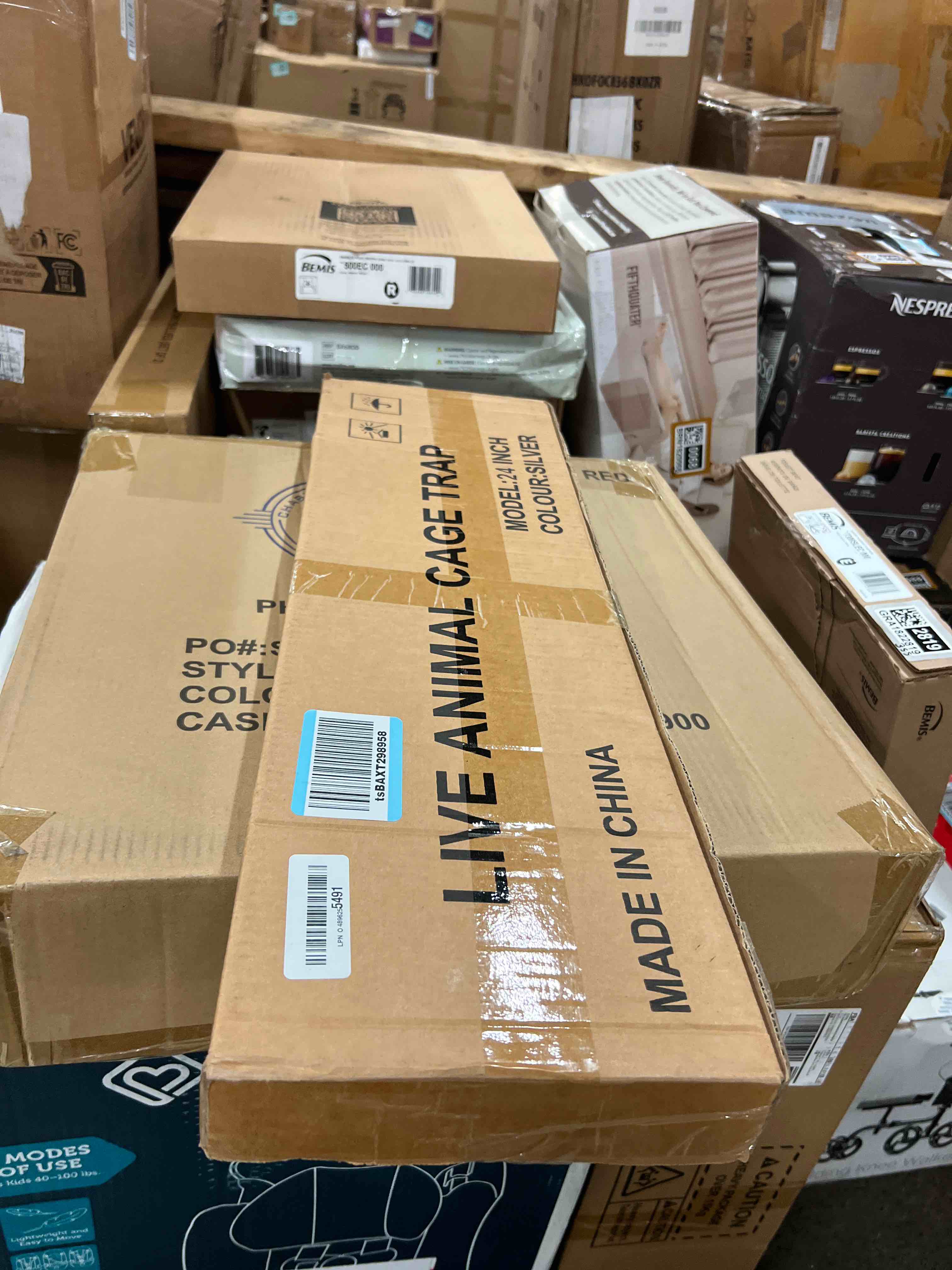 Condition photo showing New/Like New for 24" humane cat trap for stray cats, collapsible live animal cage for feral kittens, possum, raccoon, rabbit, armadillo trap catch and release by lifesupplyusa