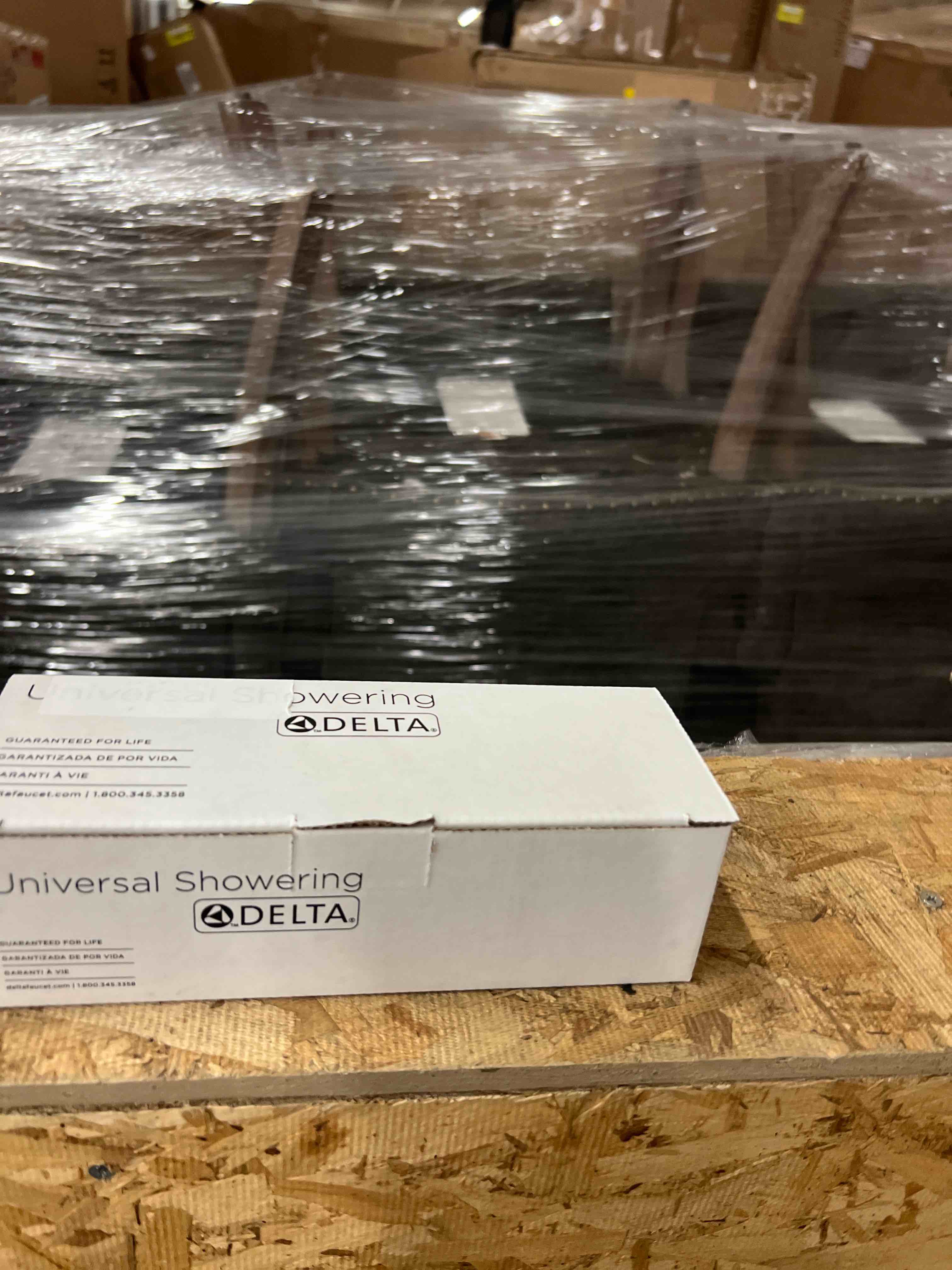 Condition photo showing New/Like New for delta faucet u4993-cz wall mounted shower arm and flange, 6", champagne bronze
