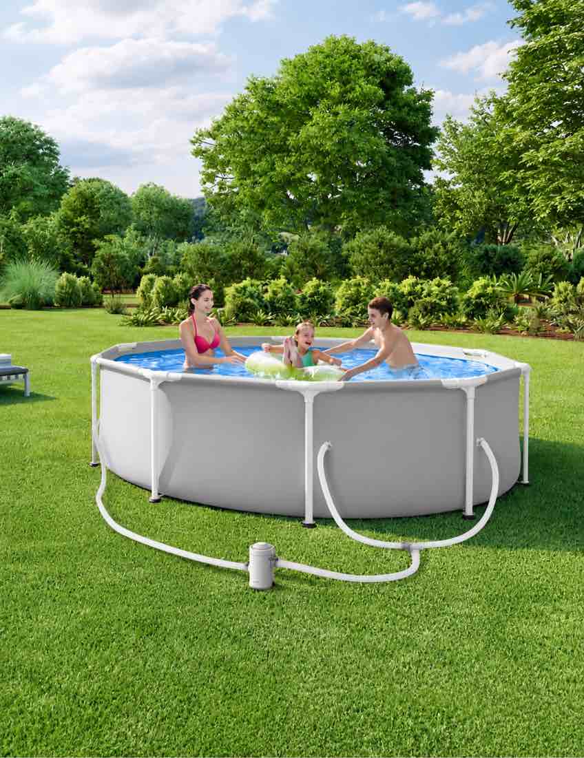 intex 26701ep 10ft x 30in prism frame premium above ground swimming pool set with filter pump