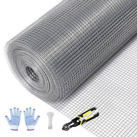 tongmo 24" x 100' hardware cloth, 1inch mesh galvanized chicken wire fence, 19 gauge welded wire roll,garden fence, poultry netting for rabbit/duck/chicken coop
