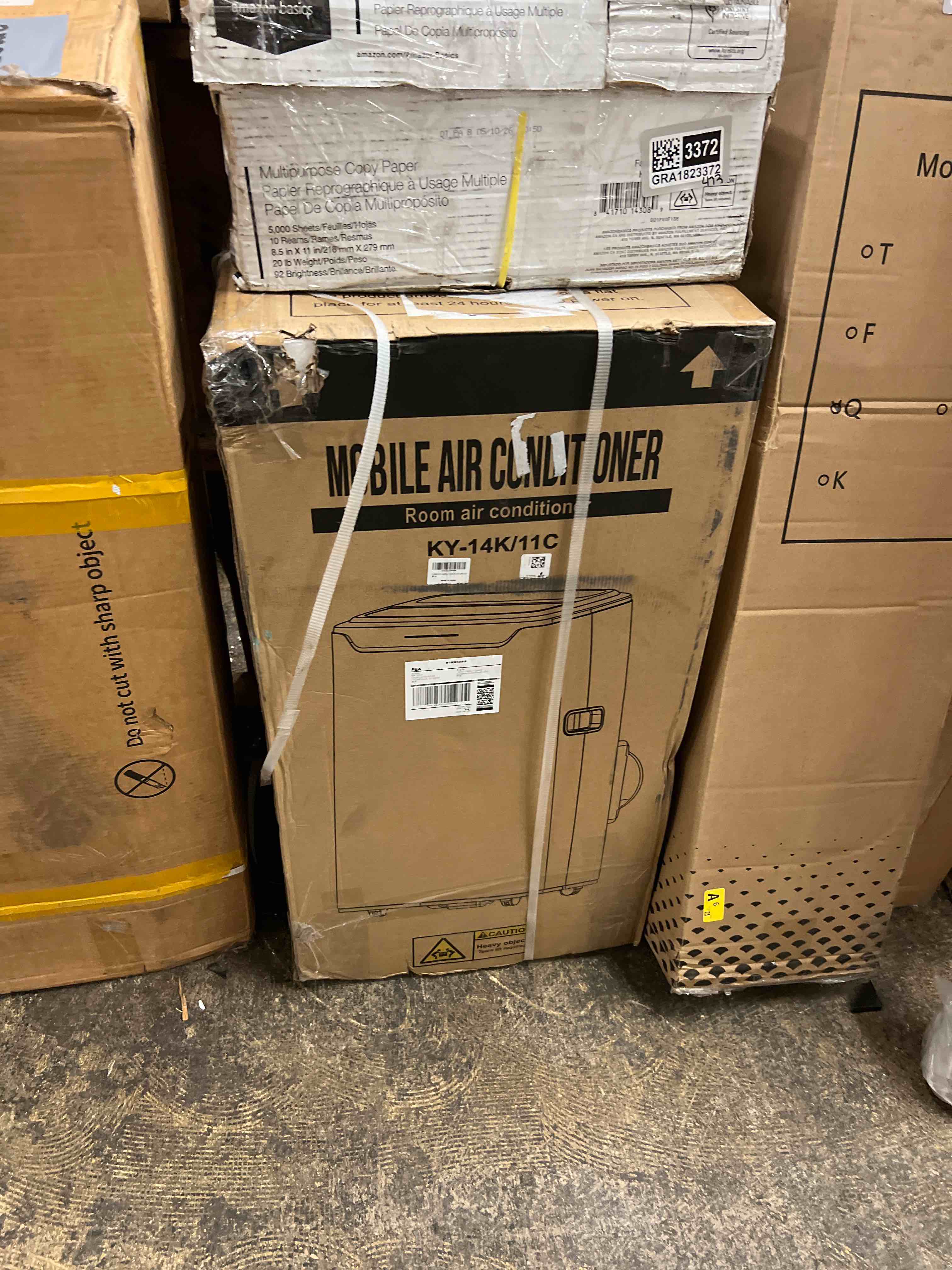 Condition photo showing New/Like New for portable air conditioner, 14000 btu fast cooling for large rooms up to 700 sq.ft, 3-in-1 energy efficient portable ac unit with upward airflow, sleep mode, for bedroom/apartment/living room