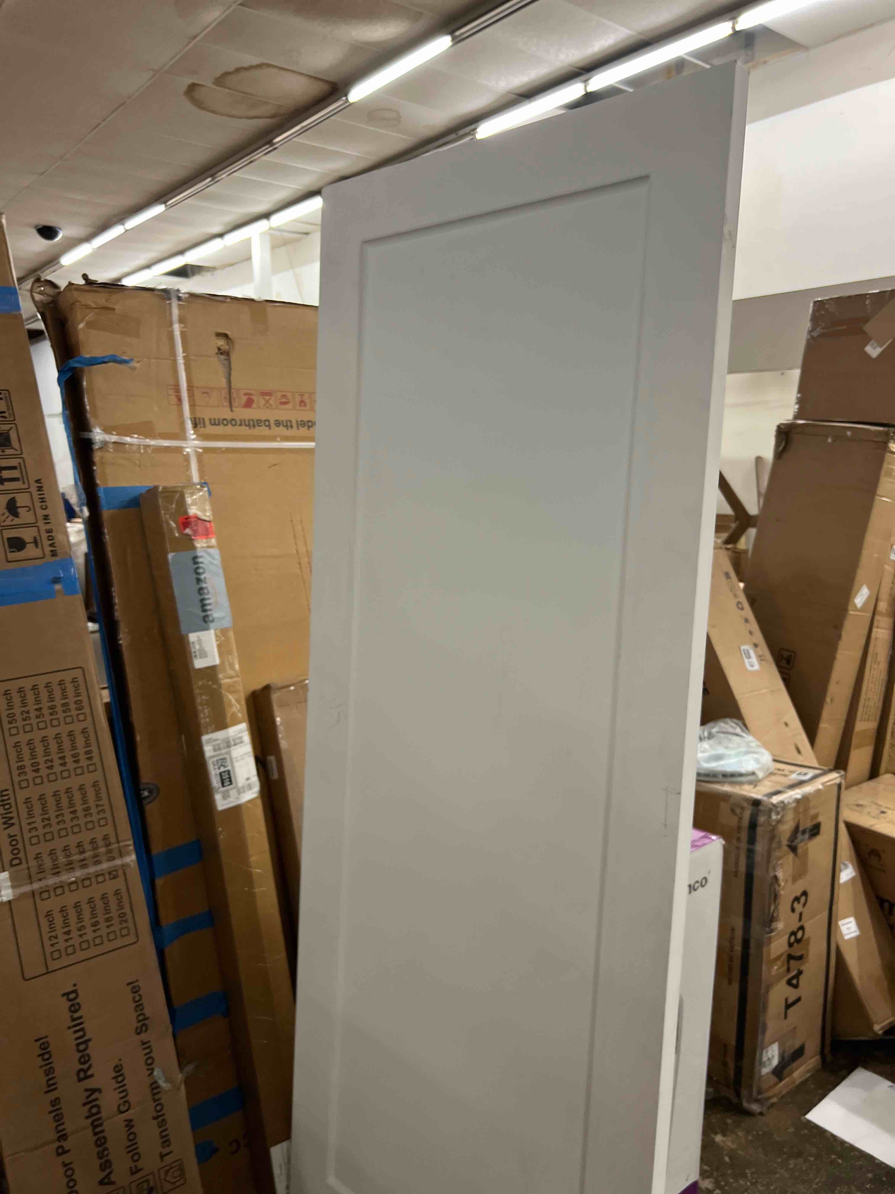Condition photo showing New/Like New for 32"x80" solid wood core bedroom slab door, interior | solid pine core,mdf,noise reduction, warp-resistant,paintable,easy to clean, w/o hardware & frame,for office / bathroom
