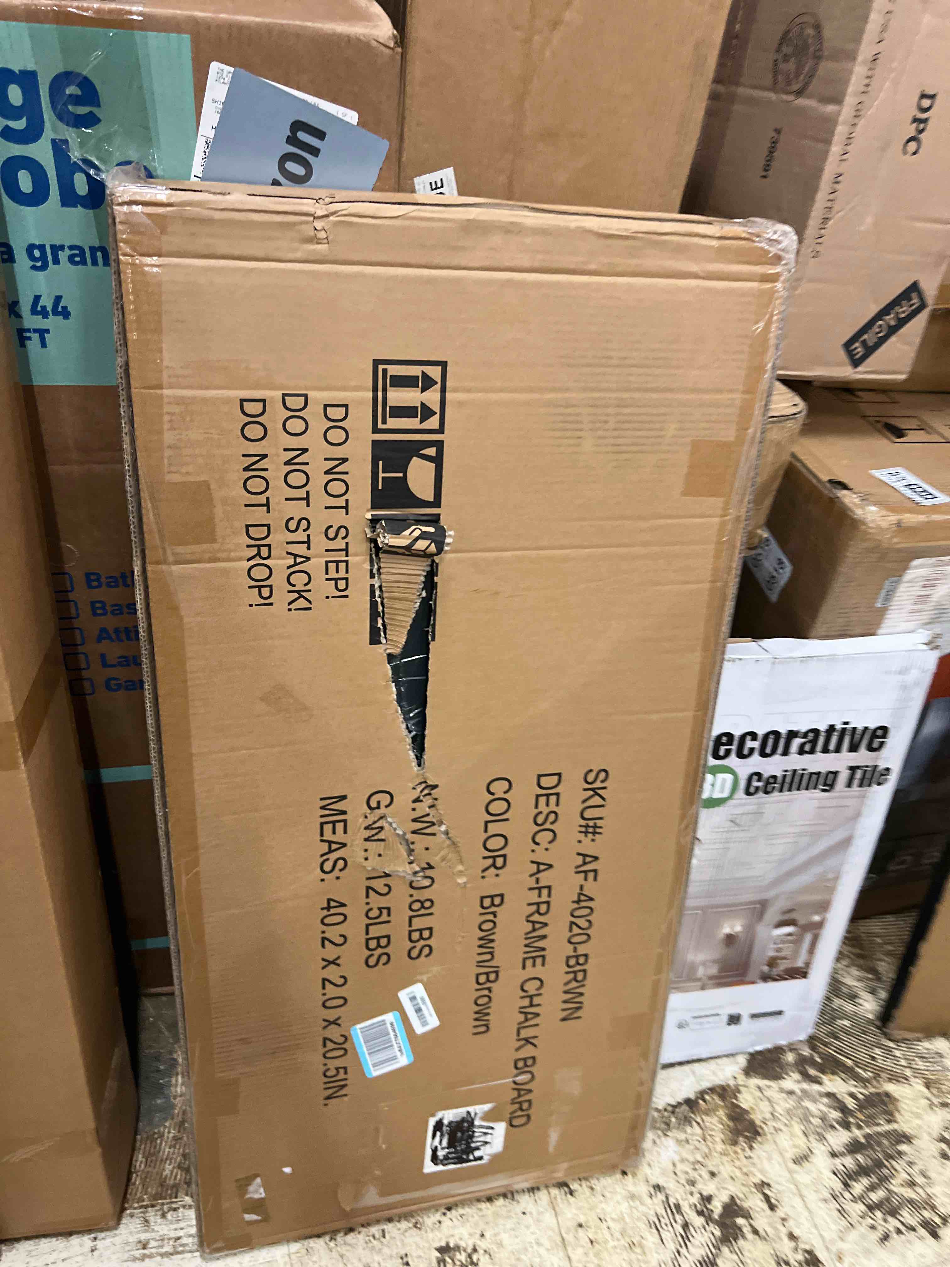 Condition photo showing New/Like New for 4 thought a-frame double-sided magnetic chalkboard 40"x20", rustic brown | solid pine wood, freestanding sandwich board, for business, restaurants, cafes, weddings, 8 liquid markers, 8 magnets, 1 rag