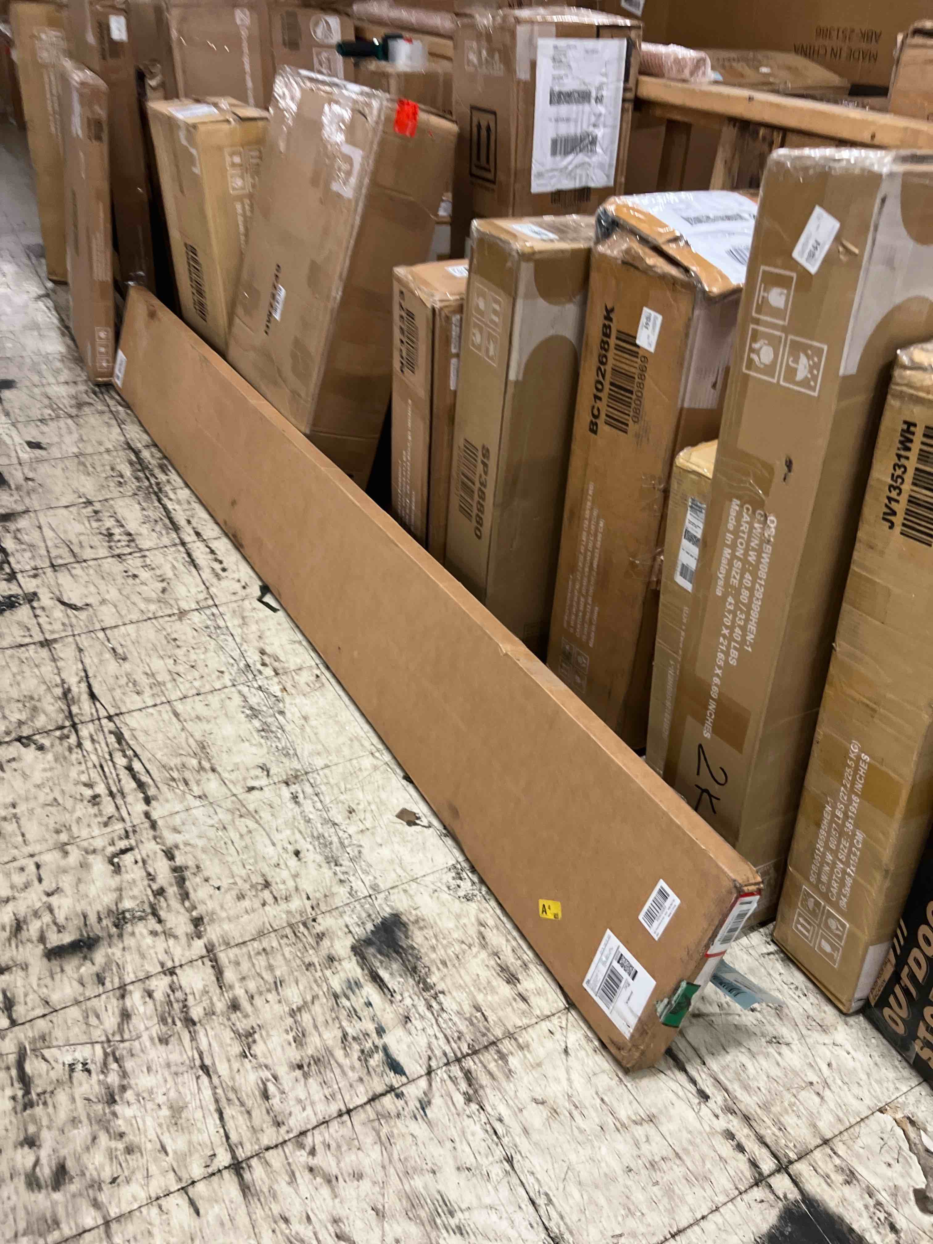 Condition photo showing New/Like New for yuzzy wood panels for wall and ceiling - 108 x 11 inch wood slat acoustic panels 2 pcs - modern sound absorbing wall panels for interior wall decor for home, office, studio - rustic black oak 2pcs - 108 * 11 in rustic black oak