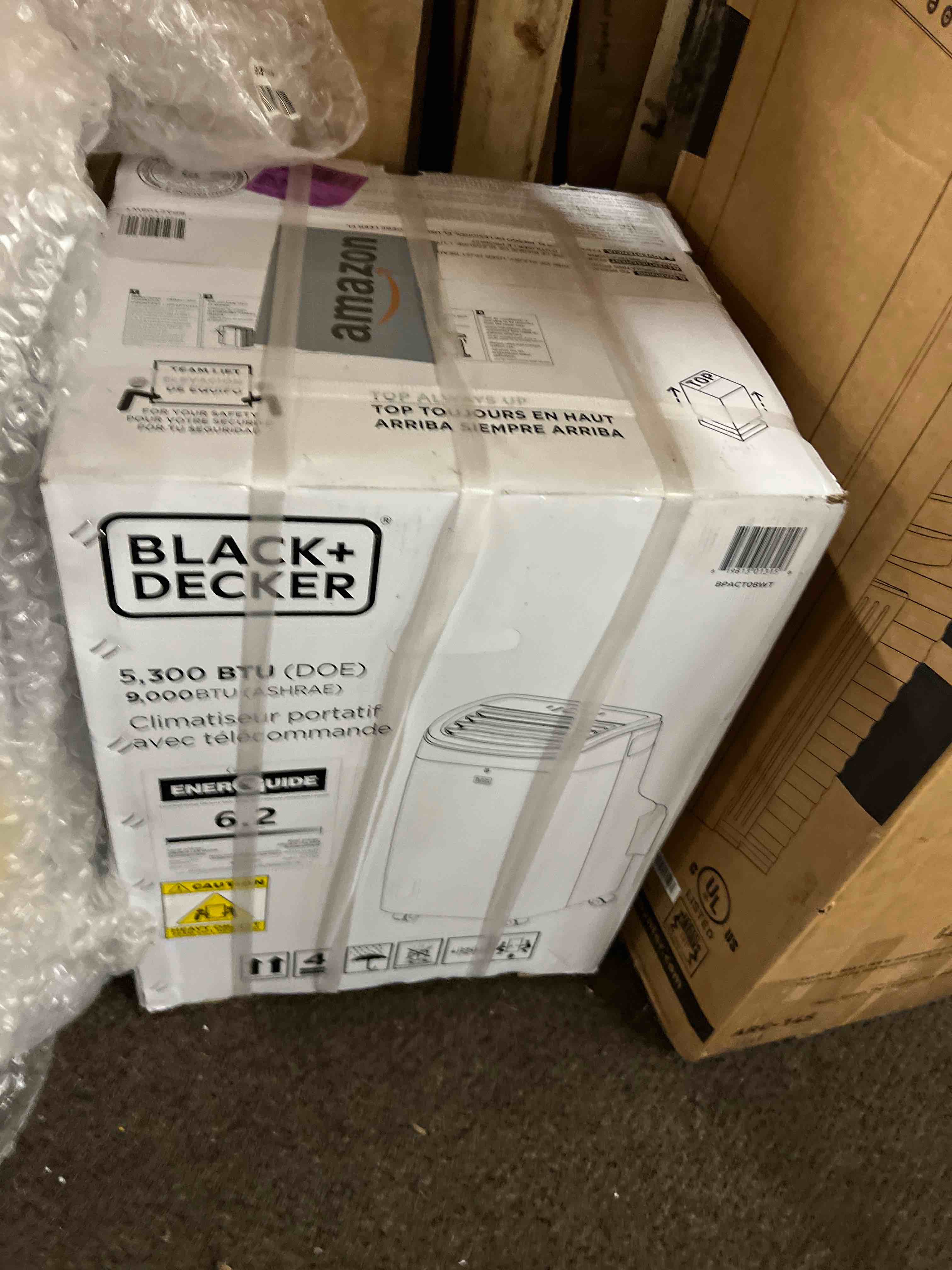 Condition photo showing New/Like New for black+decker portable air conditioner, 9,000 btu, bpact08wt, white