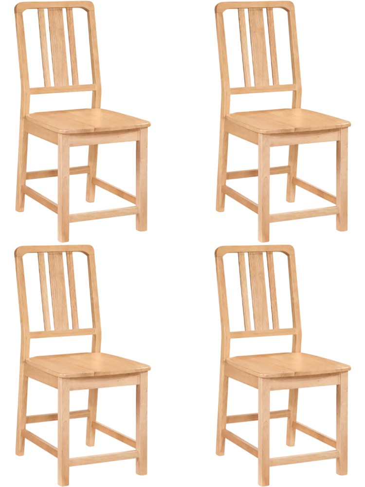 Condition photo showing New/Like New for costway set of 4 rubber wood dining chairs with hollowed backrest 53192332 new