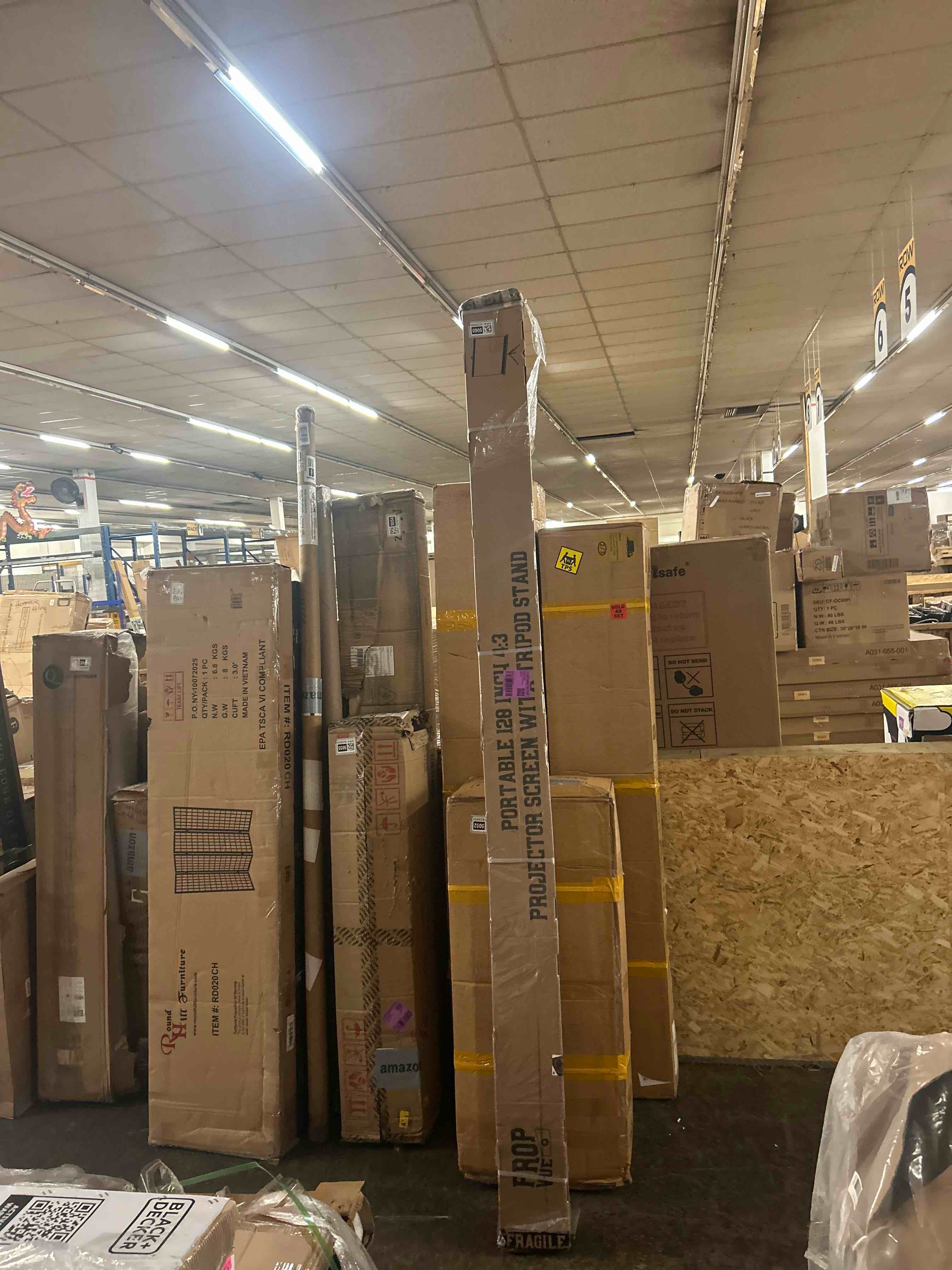 Condition photo showing New/Like New for projector screen with stand 120 inch - indoor and outdoor projection screen for movie or office presentation - 4:3 hd premium wrinkle-free tripod screen