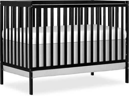 Condition photo showing New/Like New for synergy 5-in-1 convertible crib in black, greenguard gold certified