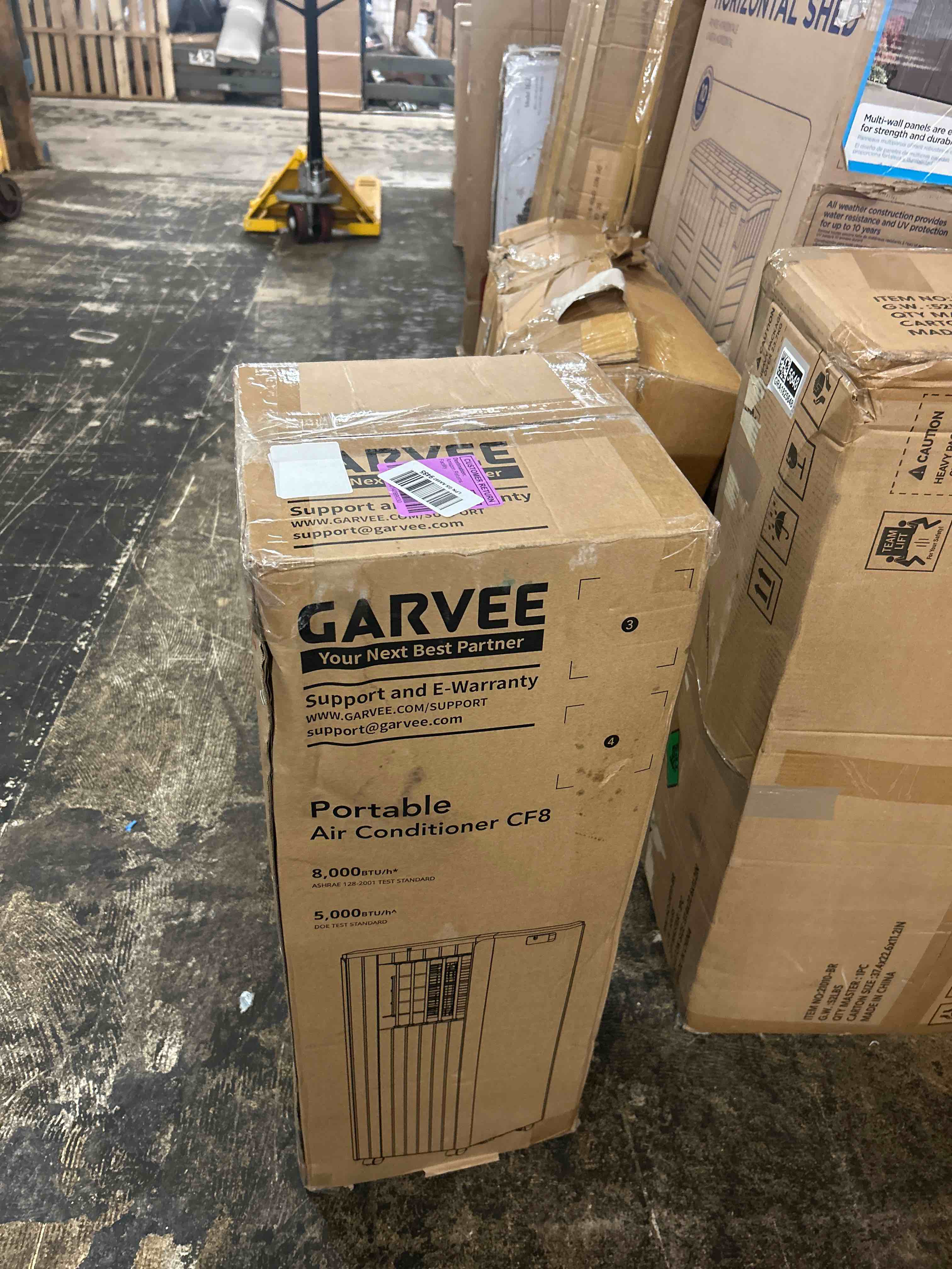 Condition photo showing New/Like New for garveetech 8,000 btu portable air conditioner for indoor rooms, 3 in-1 ac unit for bedroom 250-350 sq.ft, dehumidifier, fan, sleep mode, 24 timer, remote control, window kits